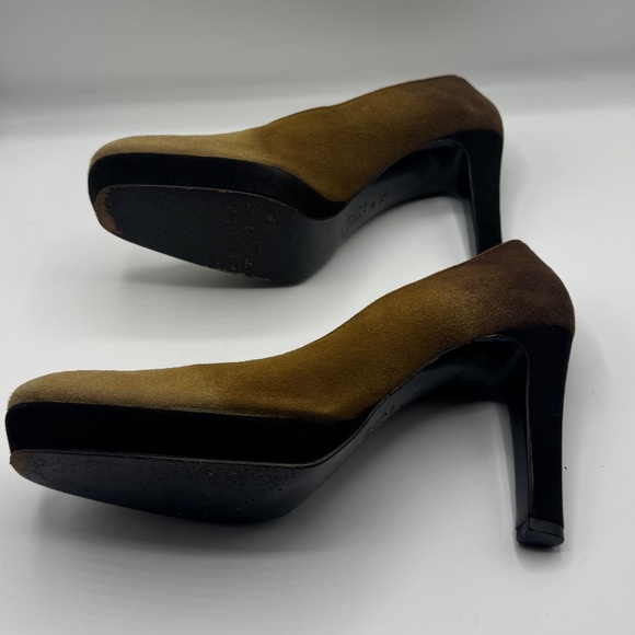 Fendi Scarpe platform heel tan/brown suede 7.5 - Picture 5 of 6